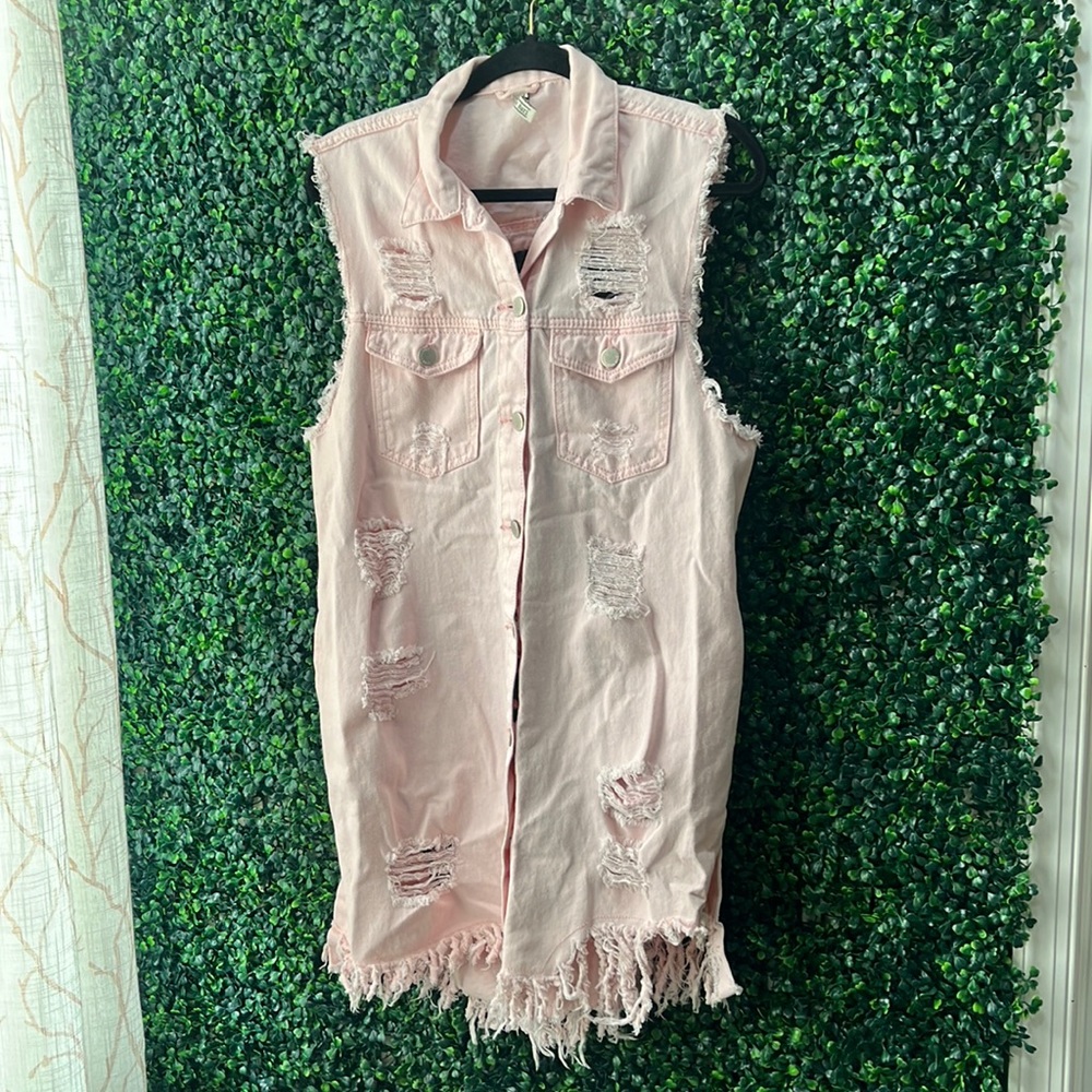Baby Pink No Selves Jean Jacket